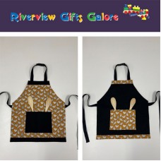 Apron Reversible - Mustard Chooks / Black